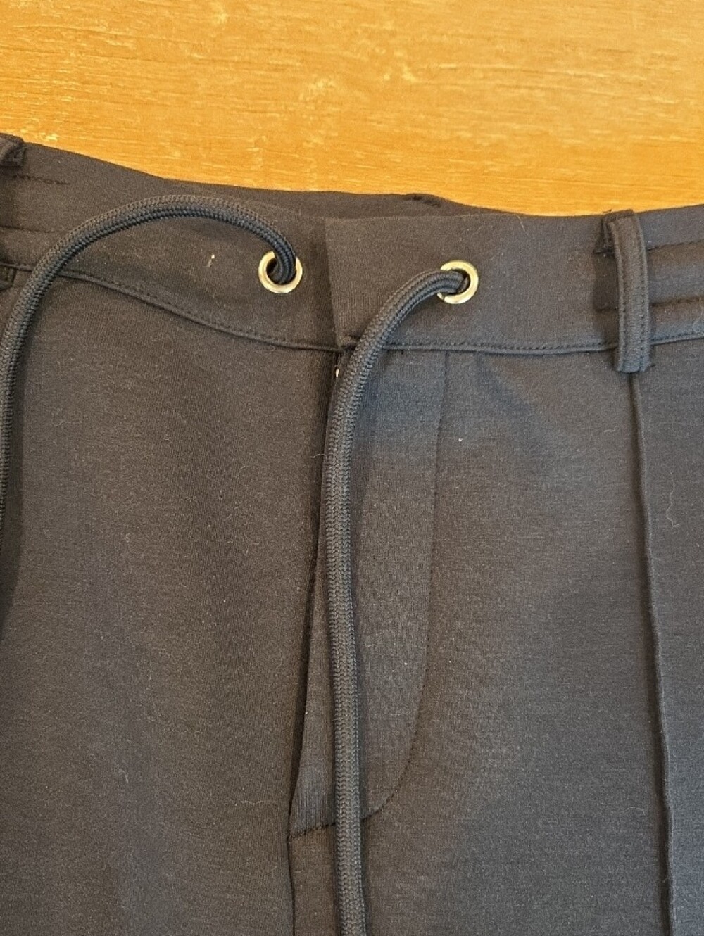 Men's Mauvais Navy Blue Athletic Drawstring Shorts with Front Seams (32) - Picture 3 of 7